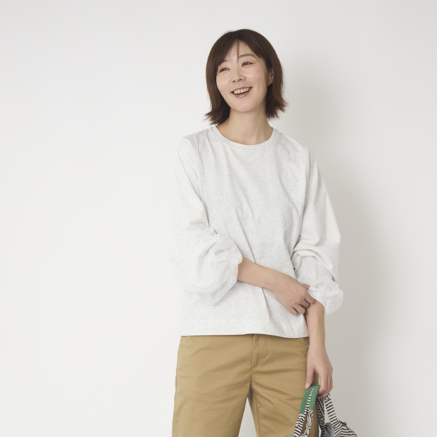 denicher/チュール×ジャージードッキングプルオーバー